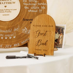 Custom Wedding Vinyl Record Guest Book, Audio Guestbook Alternative Sign for Birthday, Bridal Shower, Anniversary, Gift for Music Lover image 8