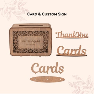 Wooden Envelope Box, Wedding Card Box, Custom Wedding Gifts, Card Box for Wedding, Keepsake Box, Wedding Decor, Wedding Card Holder image 7