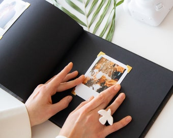 Custom Instax Mini Photo Scrapbook Album, Personalized Handmade Gift, Wedding Guest Book, Wooden Coquette Best Girl Friend Gift