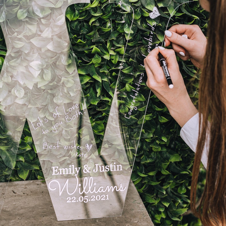 Guest Book Guest Book Sign Acrylic Sign Acrylic Guestbook Etsy UK