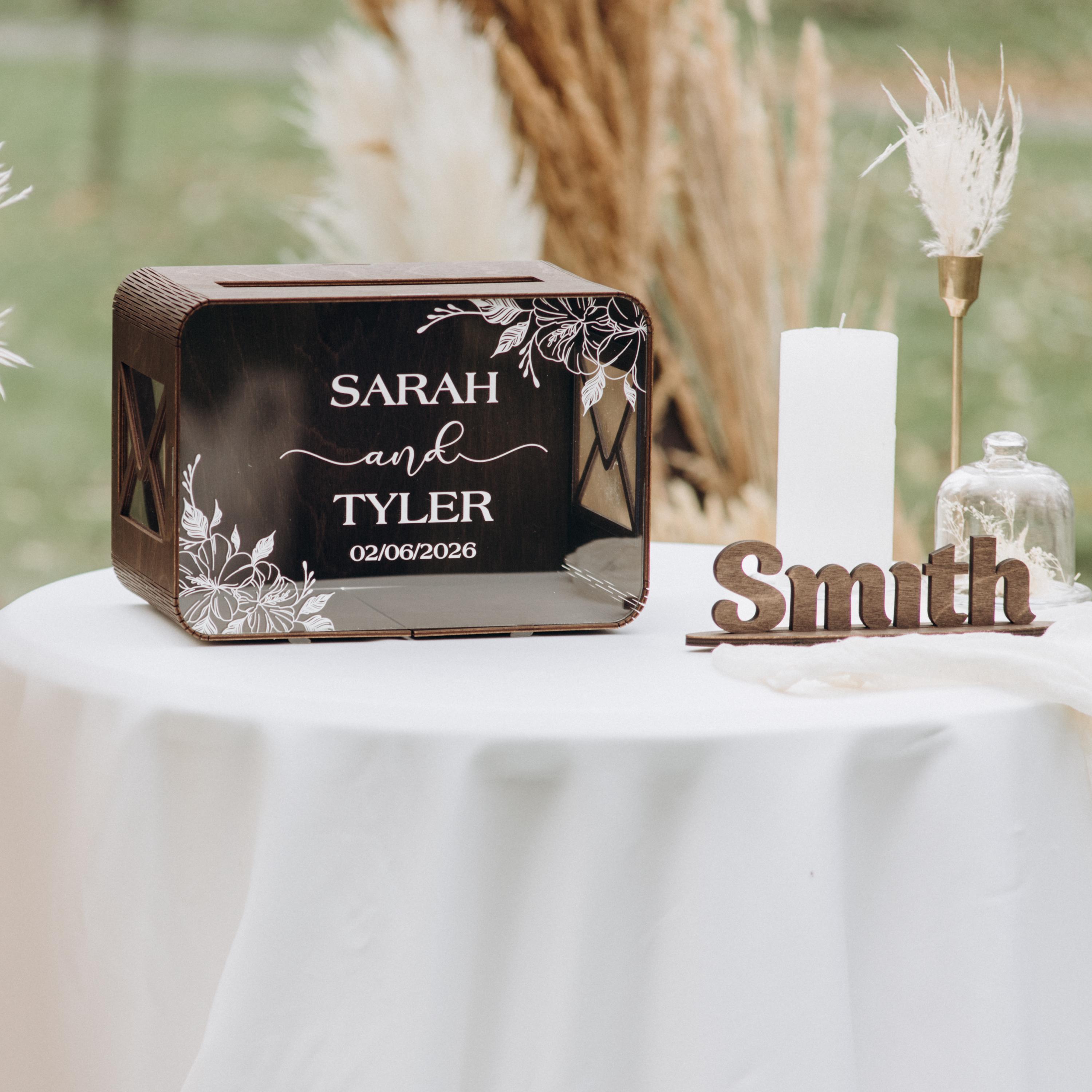 Custom Wedding Card Box, Envelope Box for Gifts & Cards, Wedding ...