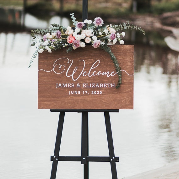 Welcome to Our Wedding Sign Rustic Wedding Decor Wedding - Etsy