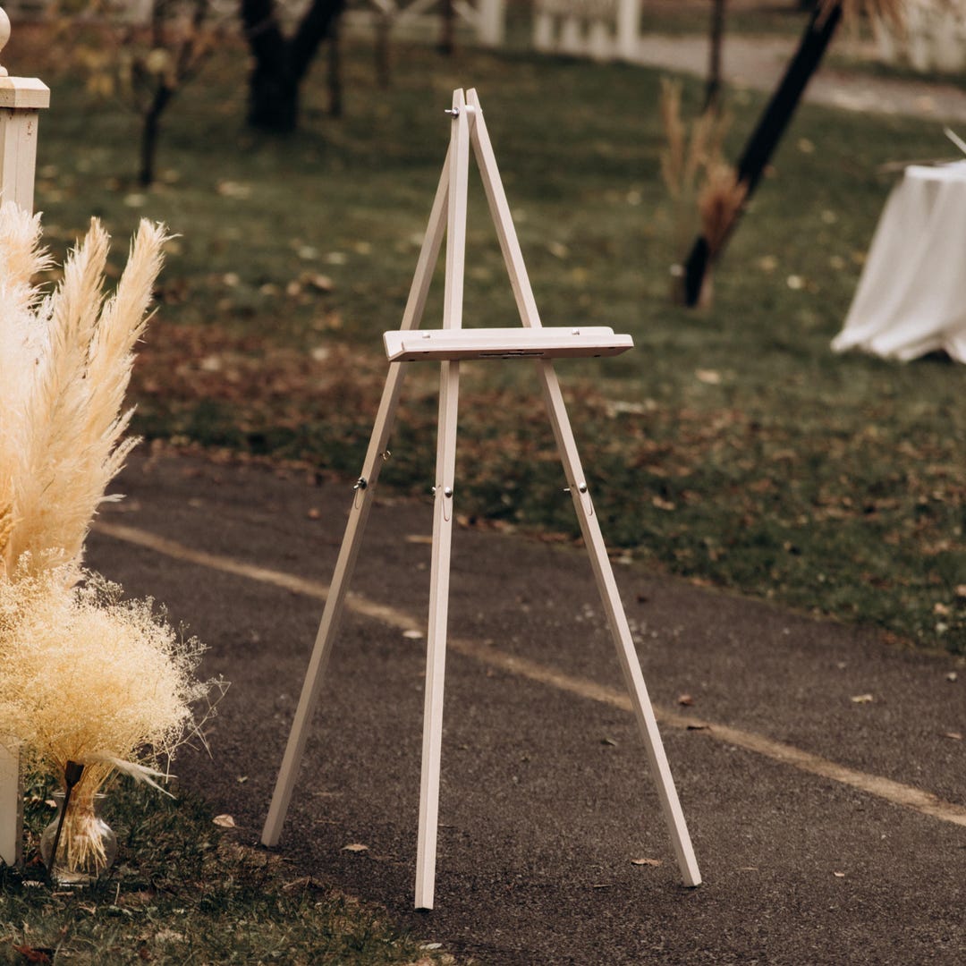 Minimalist Acrylic Wedding Welcome Easel, Personalized Modern Clear ...