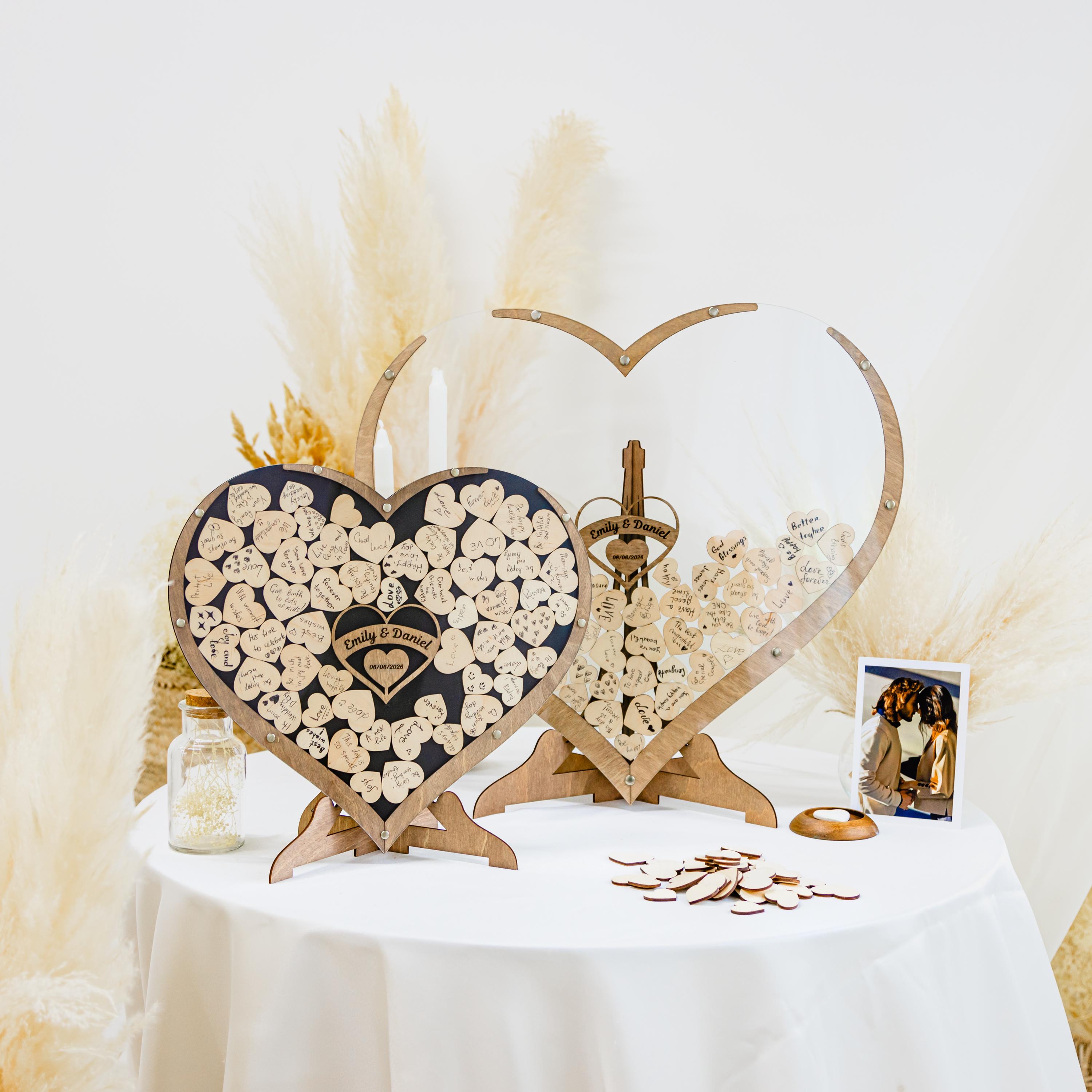 Buy Heart Drop Box Wedding Guest Book, Wood & Acrylic Online in