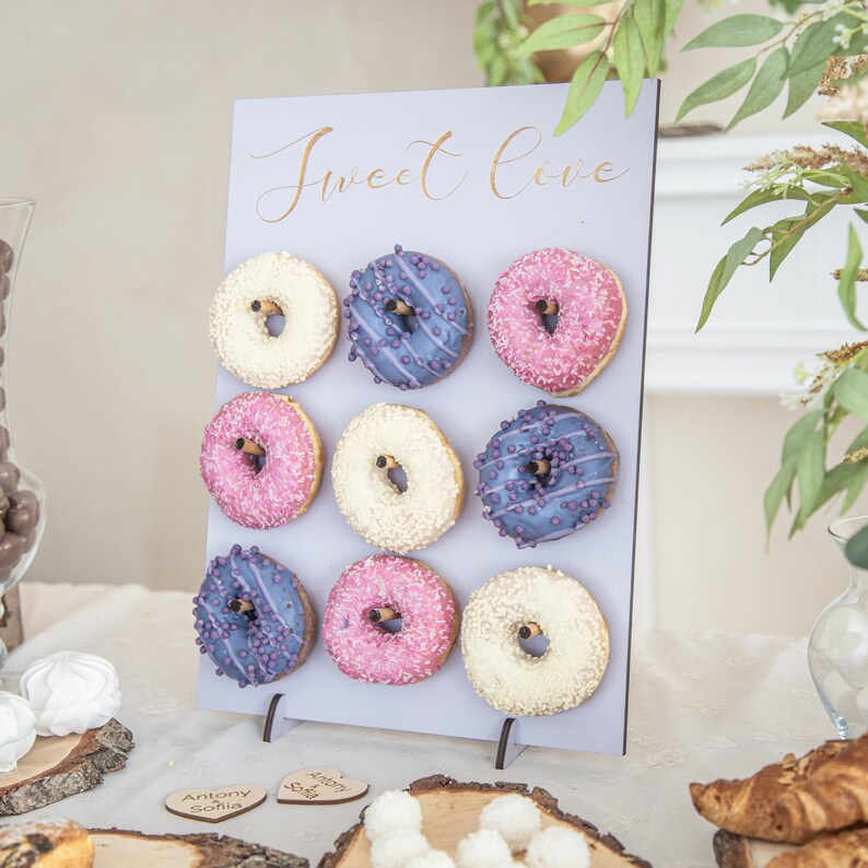Peg Board Personalized Donut Wall Stand Donut Stand Donut Etsy