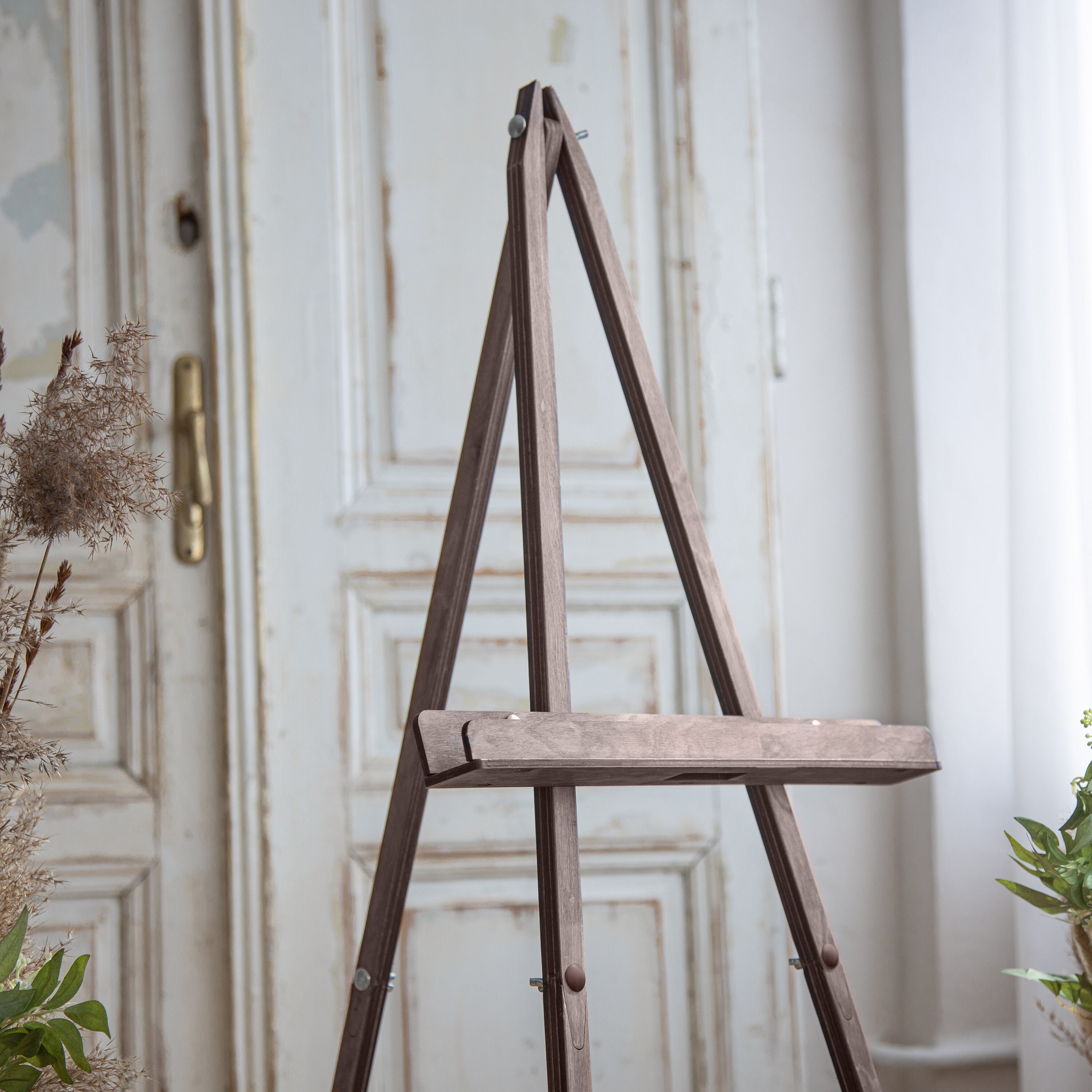 Standing Floor Easel, Rustic Display for Wedding Welcome Sign