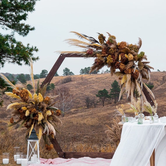 Boho Wedding Arbor Hexagon From Eli, Rustic Wedding Arch, Wedding Decor,  Ceremony Arch, Beach Wedding, Wedding Backdrop, Outdoor Decoration -   Finland