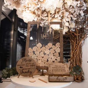 Drop Box Rectungle, Wedding Ceremony Decor, Guest Book Alternative, Wood Decorations, Bridal Baby Shower Gift, Guest Book Sign