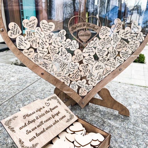 Wedding Guest Book Alternative Wood from WeddingByEli Etsy