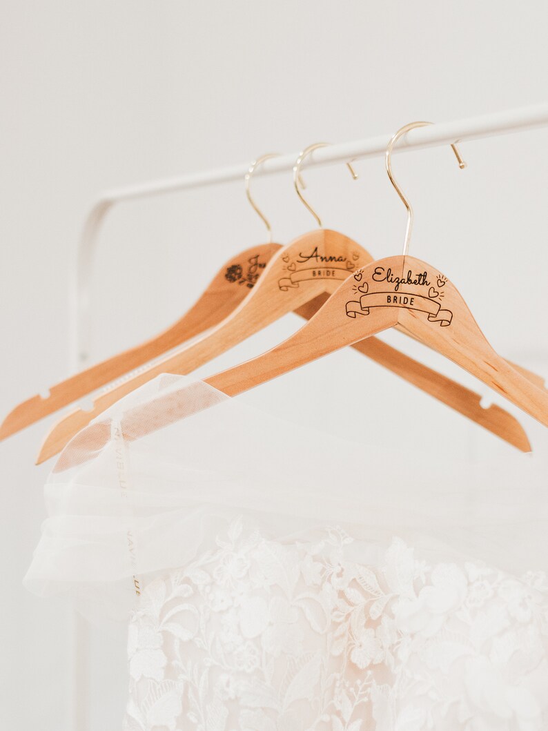 Personalized Bride Dress Hanger Wedding Dress Hanger Etsy