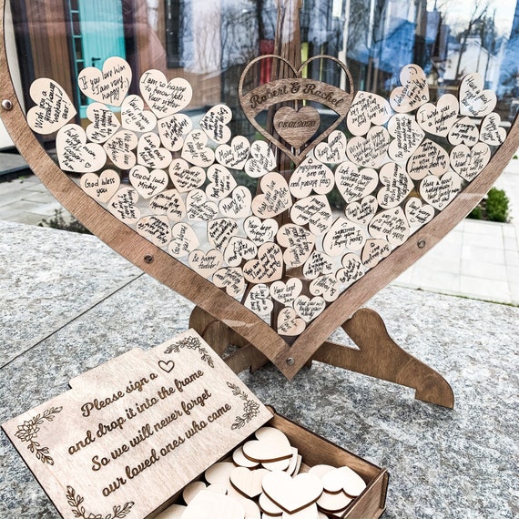 Wedding Guest Book Alternative Wood From Weddingbyeli - Etsy