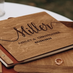 Wedding Gift, Rustic Wedding Guest Book from WeddingByEli, Personalized Boho Bridal Shower Decor, Photo Guestbook, Fall Winter Spring Summer