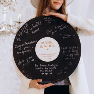 Wedding Guest Book Alternative, Custom Vinyl Record, Audio Guestbook Sign for Birthday, Bridal Shower, Anniversary, Home Signs Wall Decor