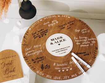 Disque Vinyle Or Personnalisé - Livre D'Or Mariage Alternatif Vintage Acrylique