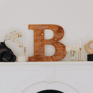 Personalized Wood Letter Guest Book, Rustic Wedding Decor image 14