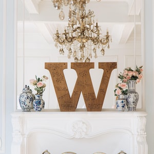 Personalized Wood Letter Guest Book, Rustic Wedding Decor image 12
