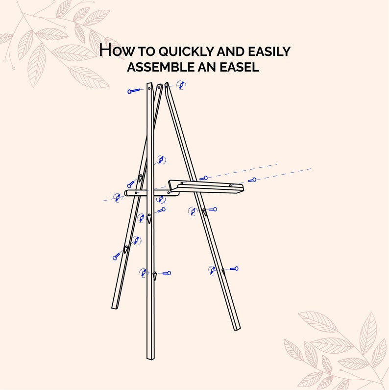 Instructions for the easel from WeddingByEli