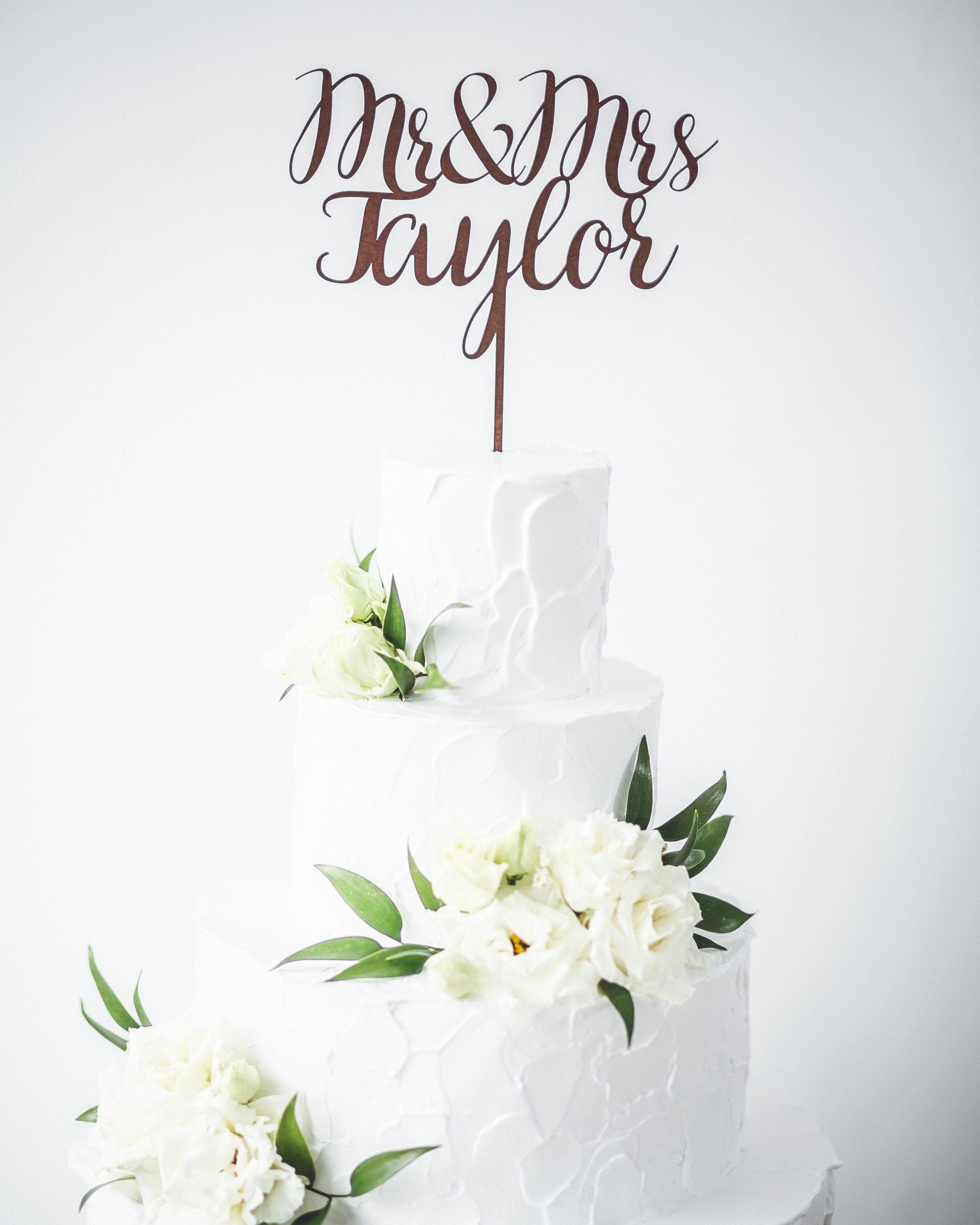 Wedding Cake Topper Bride And Groom Wedding Decor Custom Etsy