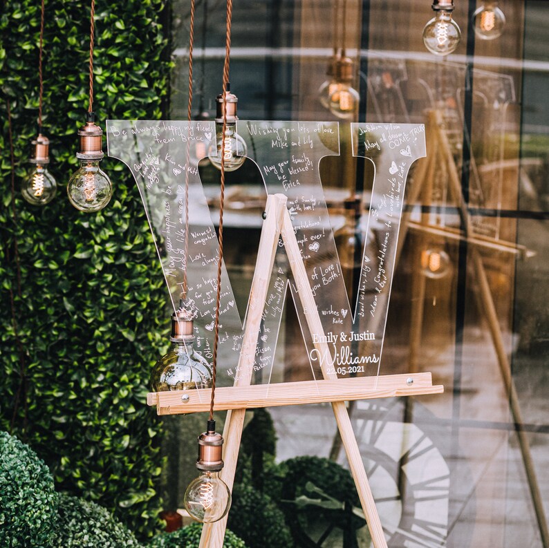 Guest Book Guest Book Sign Acrylic Sign Acrylic Guestbook Etsy