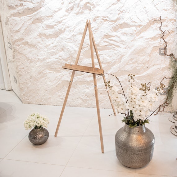 Standing Floor Easel, Rustic Display for Wedding Welcome Sign