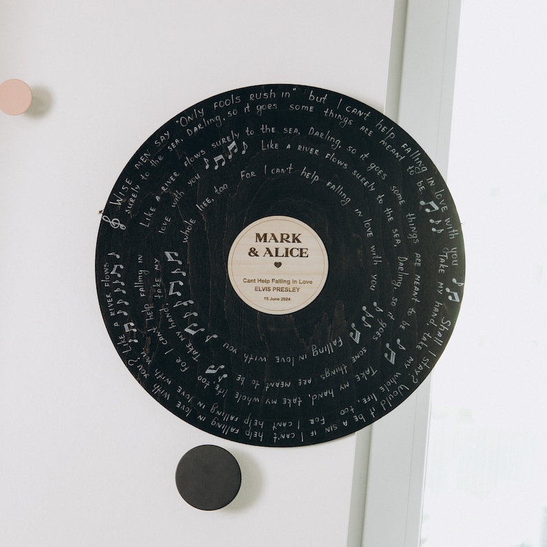 Wedding Guest Book Alternative, Custom Vinyl Record, Audio Guestbook Sign for Birthday, Bridal Shower, Anniversary, Home Signs Wall Decor