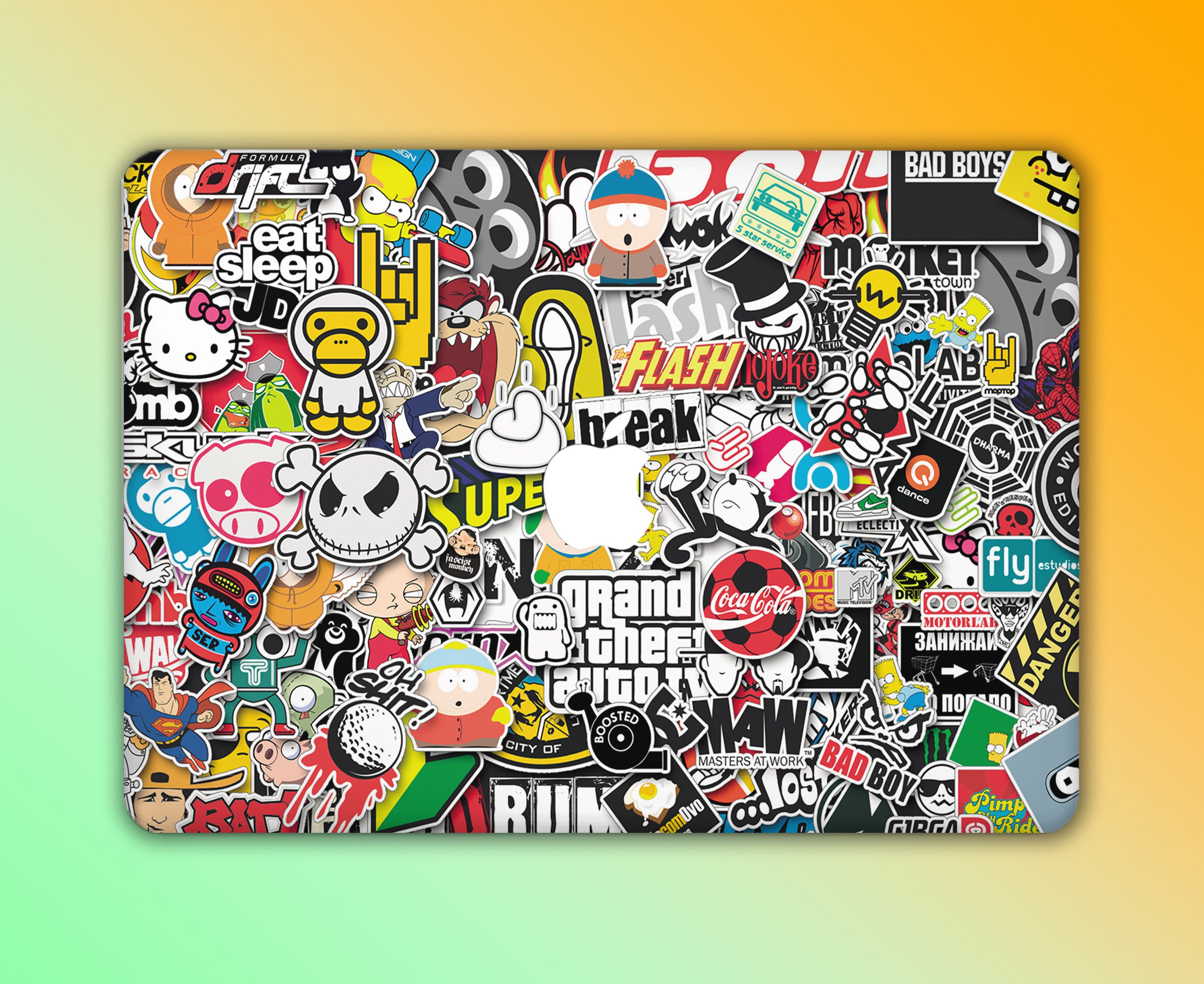 Supreme stickers macbook pro sticker patch pack Iphone case poster  aesthetic keyboard laptop stickers dec…