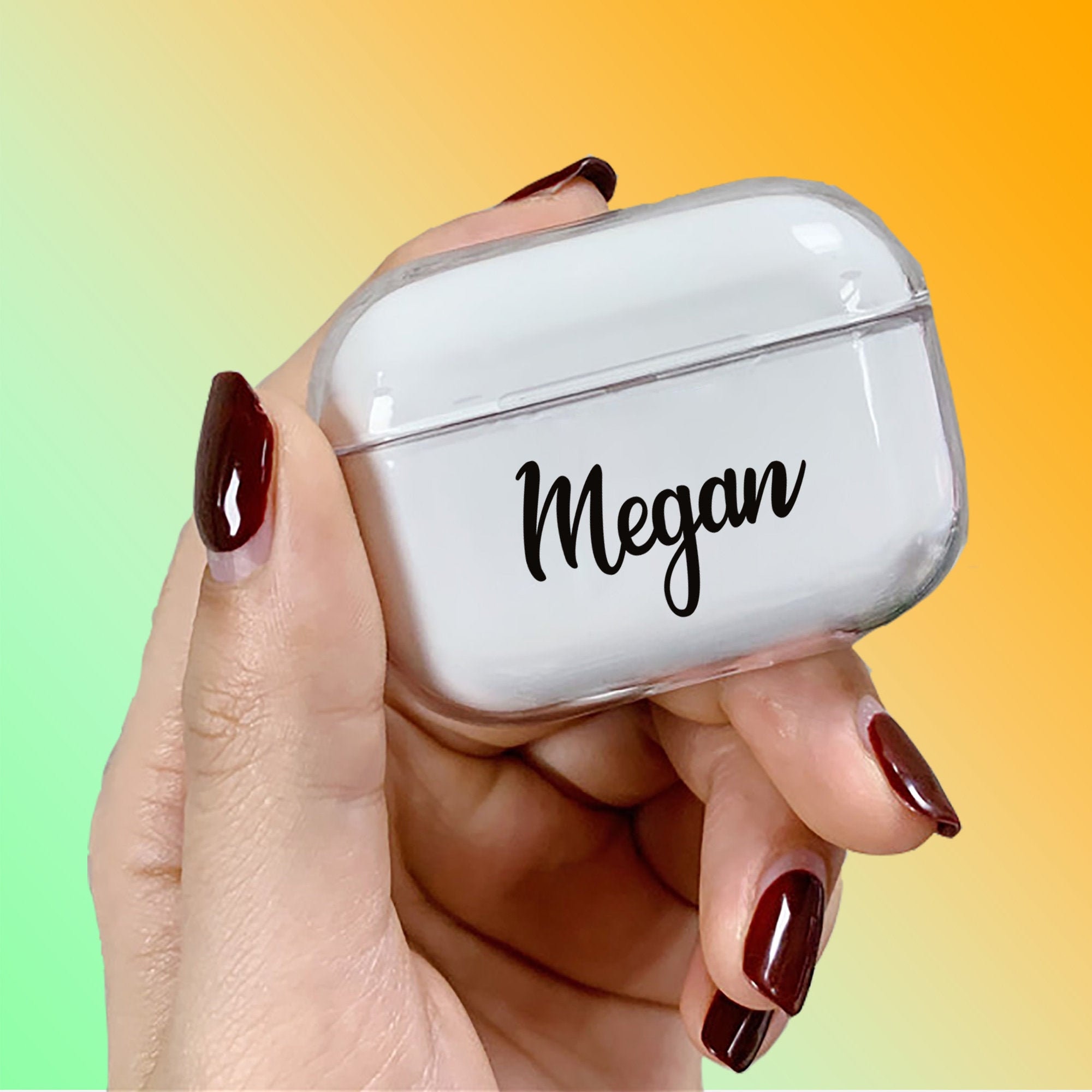Personalised AirPods Pro Case Clear AirPod Pro Case Custom Etsy