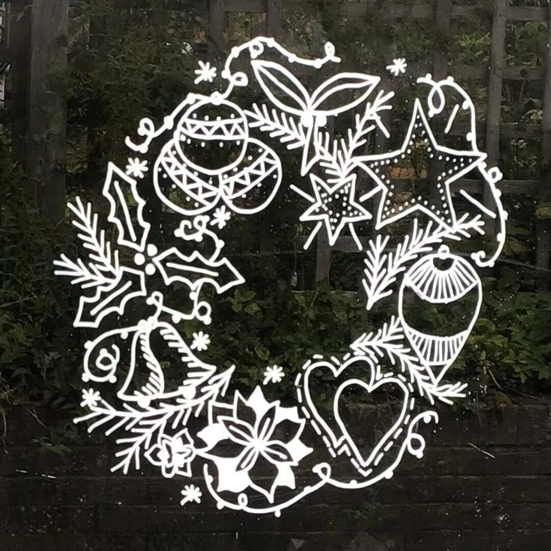 Chalk Window Design Template joy Etsy UK