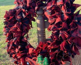 Buffalo Plaid Rag wreath