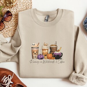 Witch Sweatshirt, Sister Sweatshirt, Sweatshirt, Bat Sweater, Skeleton Halloween Sweatshirt, Coffee Lover Sweatshirt, Gift