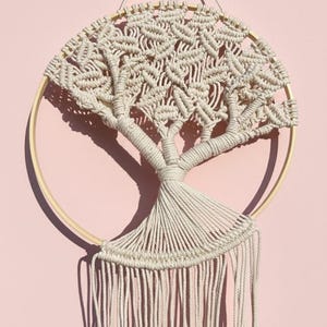 Arbre de vie en macramé, tree of life, décoration zen