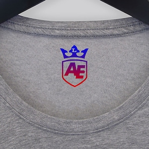 Custom Tagless Iron-On Labels - 12 Pack Full Color Heat Transfer T-Shirt Labels