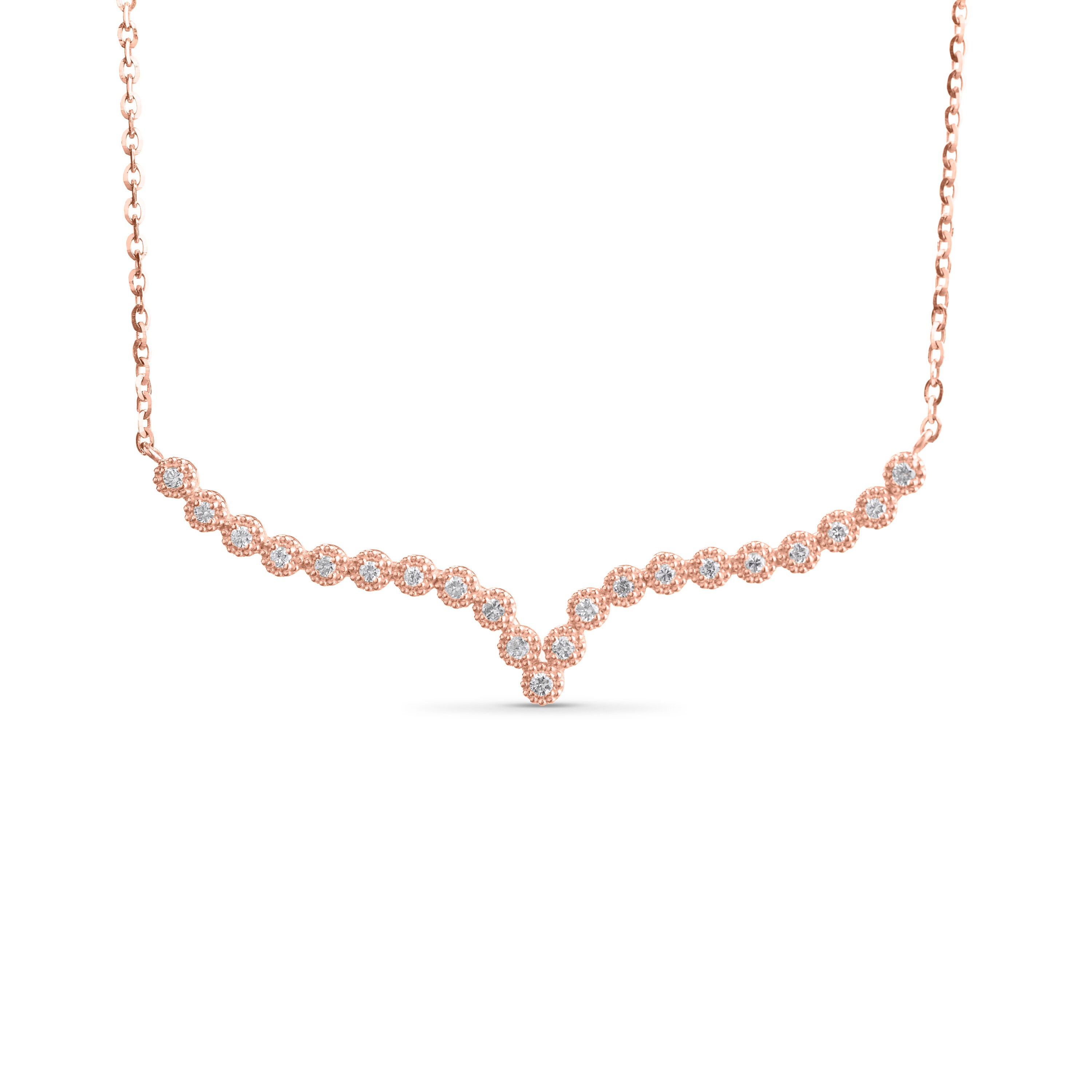 V Shape Bar Diamond Necklace Etsy UK