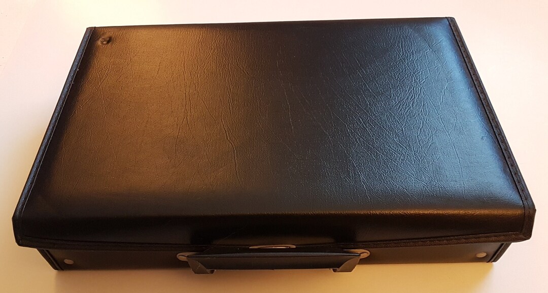 Vintage Black Cassette Carrying Case 30 Tape Holder Storage Etsy