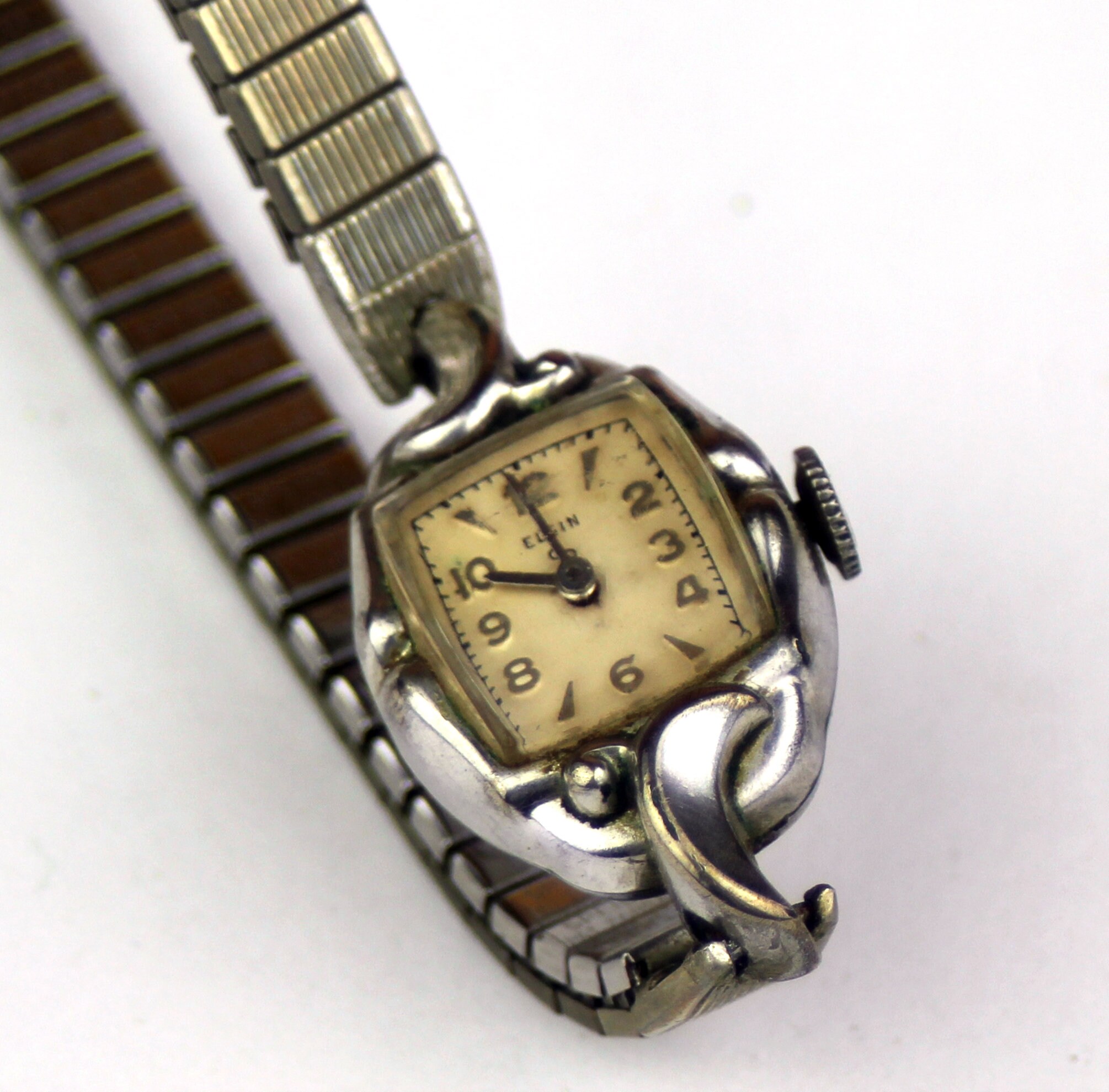 Vintage Womens Elgin Watch 10k RGP Bezel Stainless Steel Back Etsy
