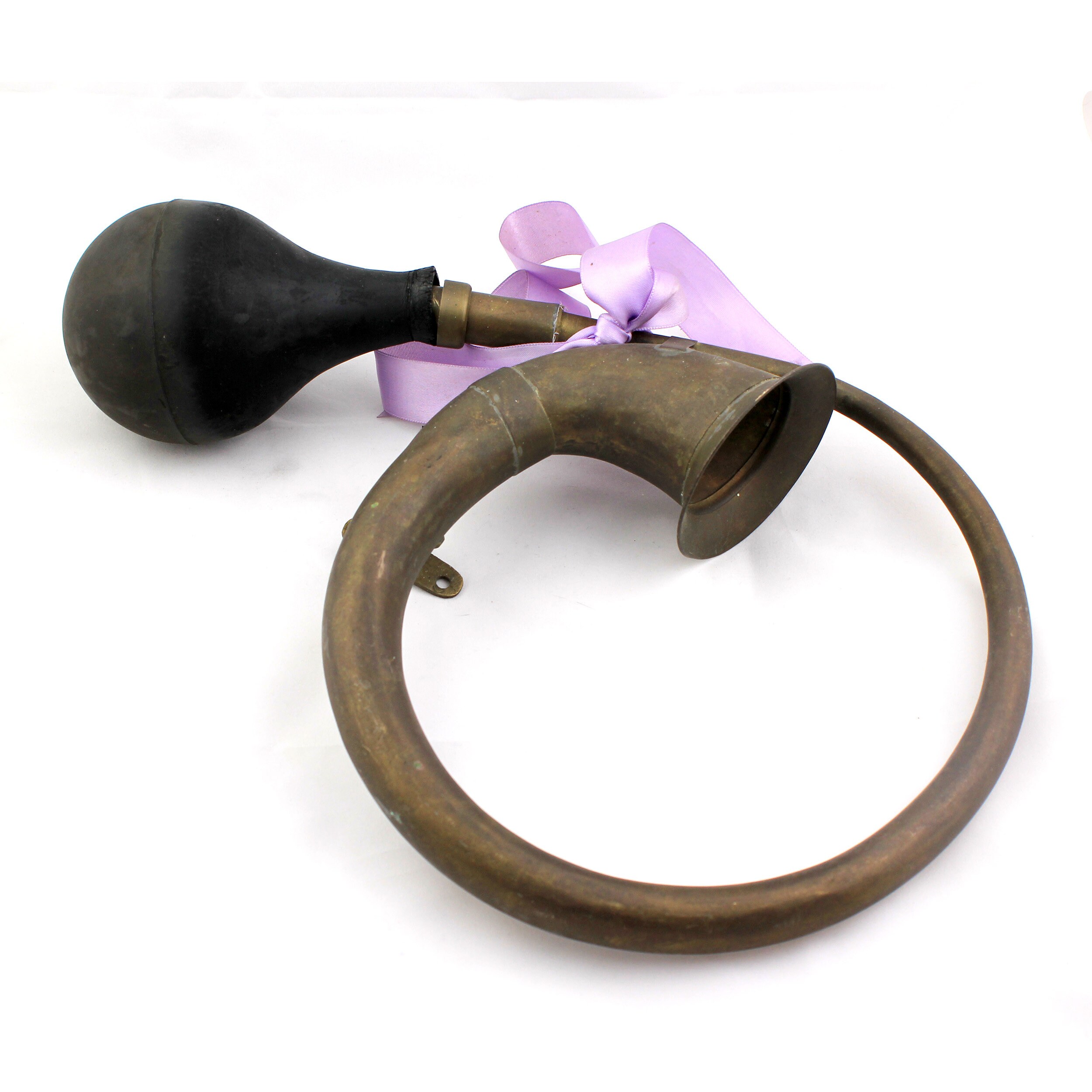 Rare Antique Brass Car Horn With Rubber Bulb Honks Loud Etsy