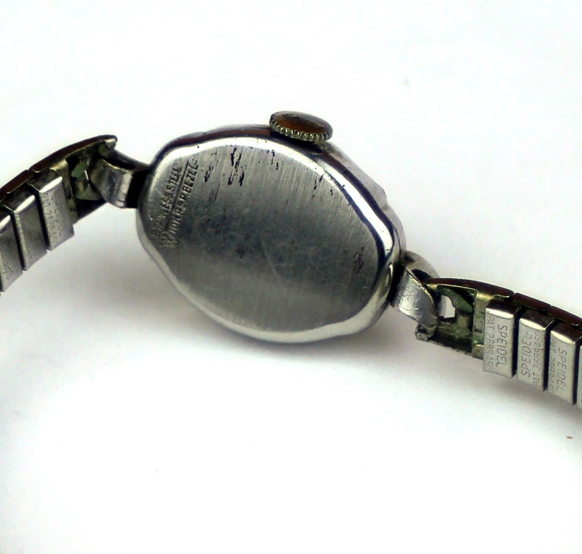 Vintage Womens Elgin Watch 10k RGP Bezel Stainless Steel Back Etsy