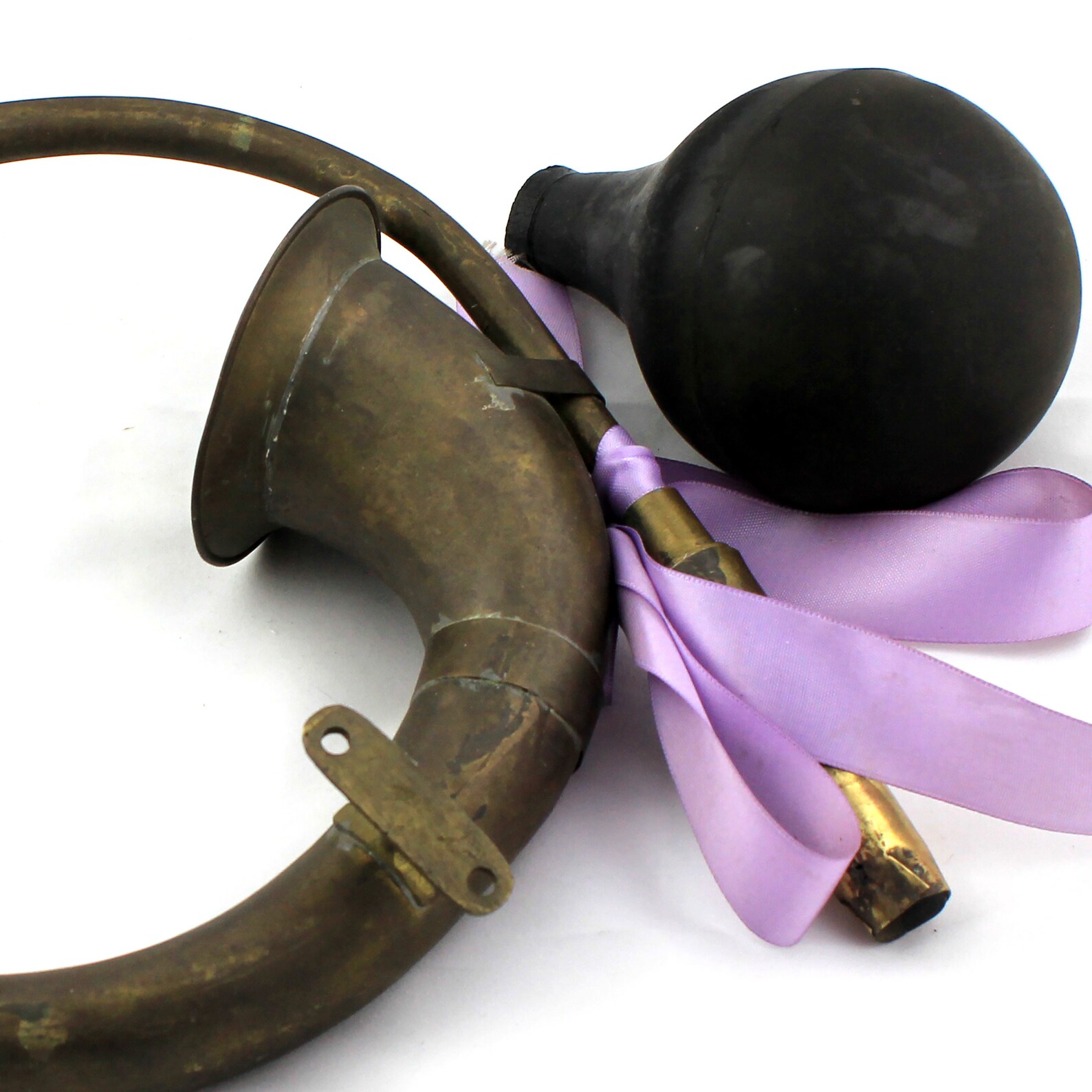 Rare Antique Brass Car Horn With Rubber Bulb Honks Loud Etsy