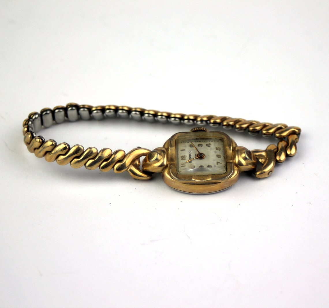 Vintage Womens Elgin Watch 10k RGP Bezel Stainless Steel Back Etsy