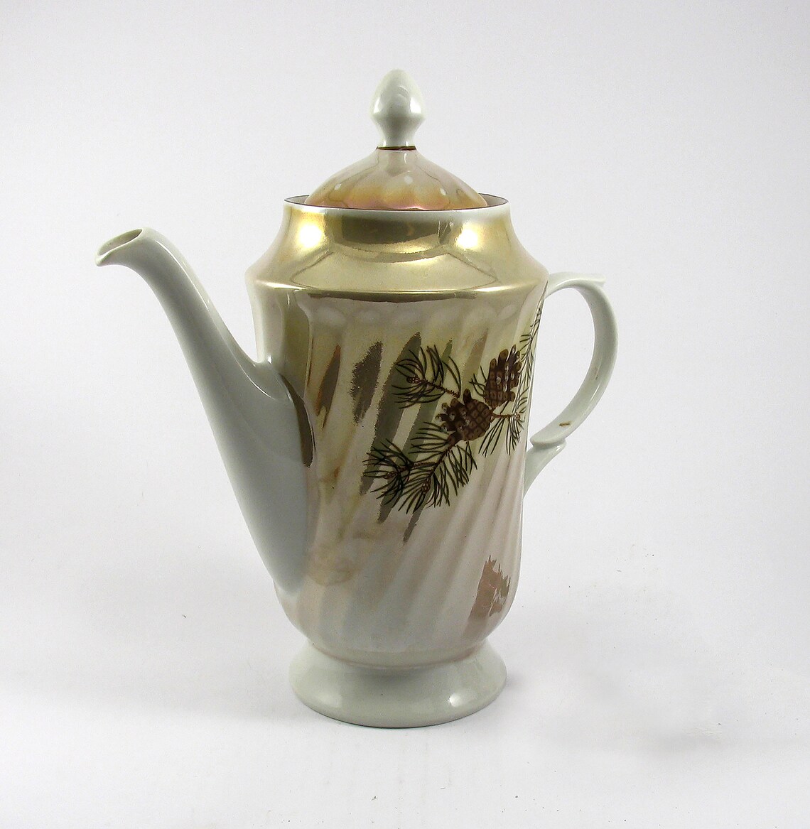 Riga RPR Vintage Amber Colors Porcelain Coffee Set Decorated Etsy
