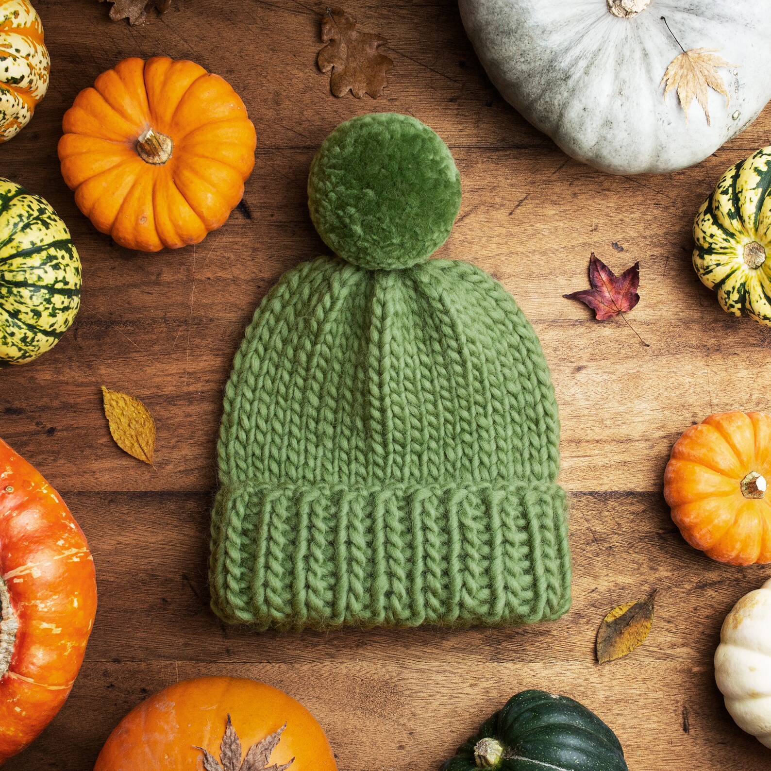 merino wool bobble hat