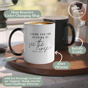 Challenge A Director Gift, Math Map Mug, Director Christmas End of Year Gift for Challenge A, Color Change Magic Mug, See the Unseen Tutor