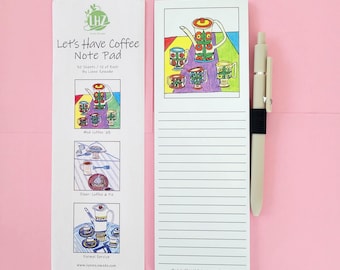 Coffee Notepad, A List and Magnetic Notepad