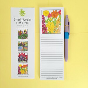 A Small Garden: Magnetic Grocery and Shopping List Note Pad with Pen Holder