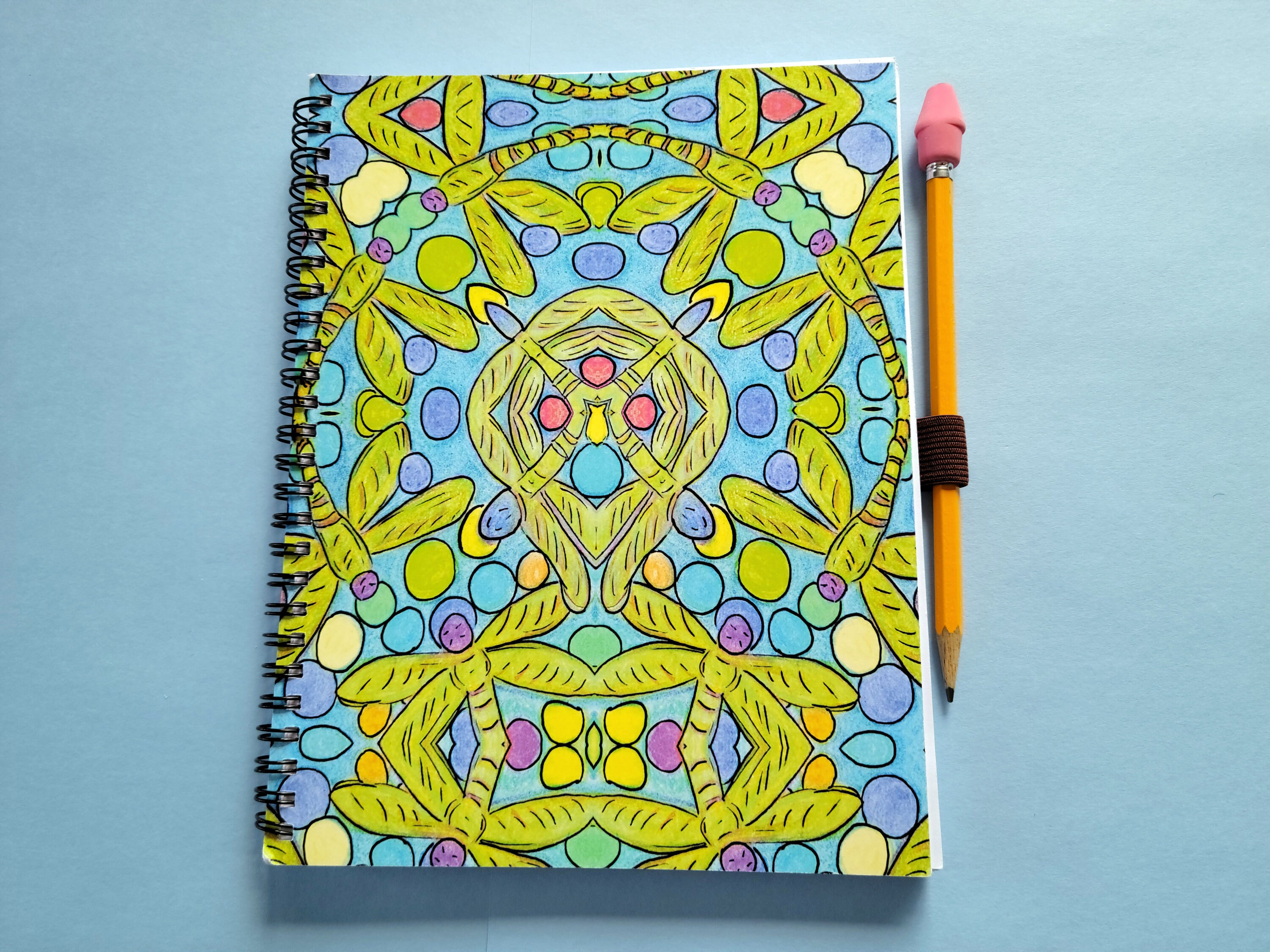 Rosebud Sketchbook, Pocket Sketchbook With Pen Holder 