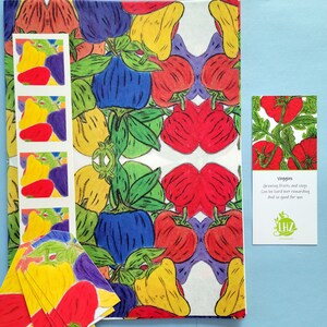 Peppers Tissue Paper Kit,  Vegetable and All Occasion Gift Wrap