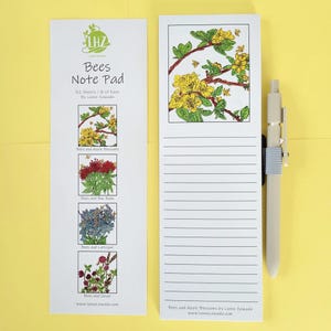 Bees Note Pad, Magnetic, Grocery, Shopping, and List Notepad,