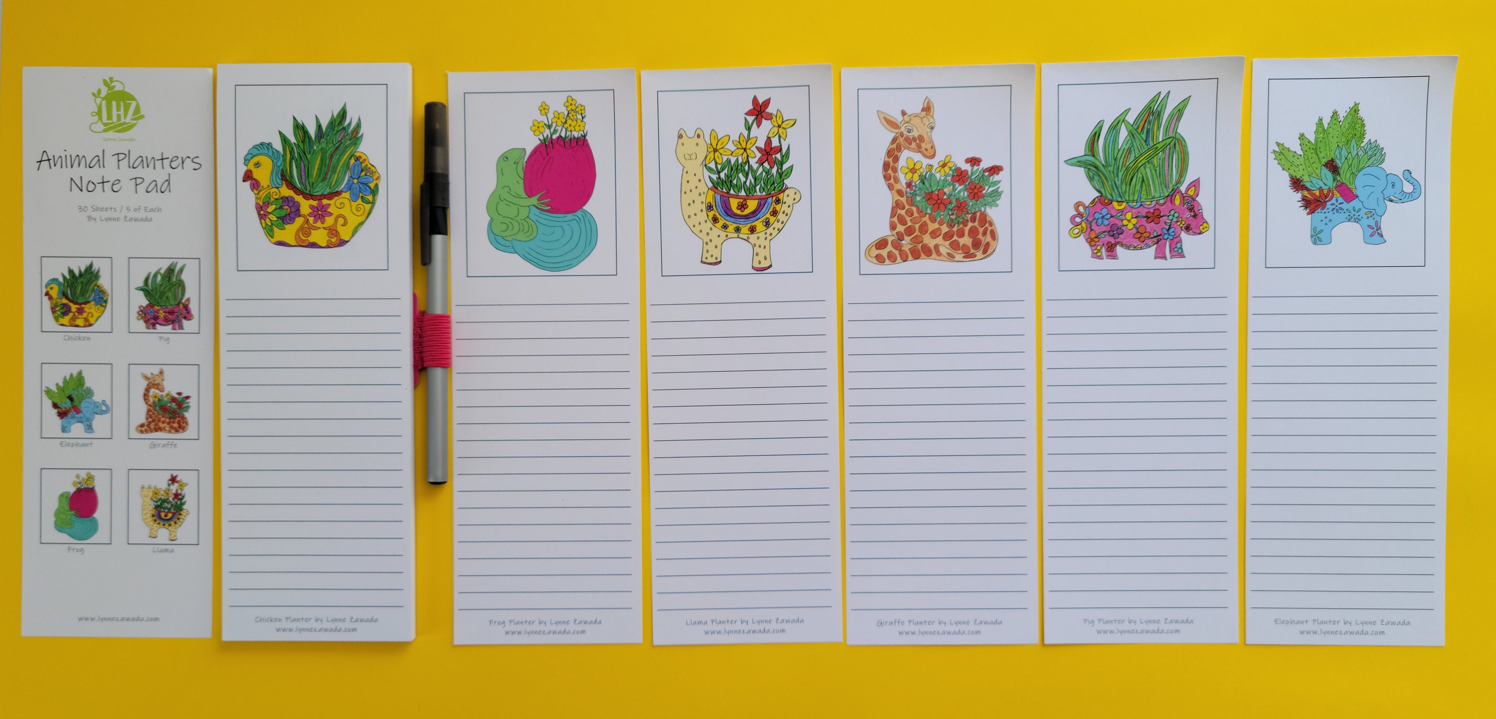 Fun Animal Note Pad Fun Animal Planters Notepad, Kitchen Notepad, A List and Shopping ...