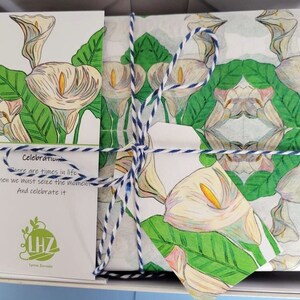 The paper makes a lovely gift wrap and gift box liner. Shown above: a medium sized gift is wrapped in the paper and placed inside a gift box.