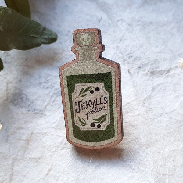 jekyll's potion wooden pin
